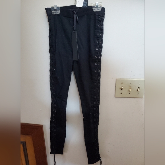 Sz S NWT Ben Taverniti Unravel Project Laced up leggings - Picture 1 of 4